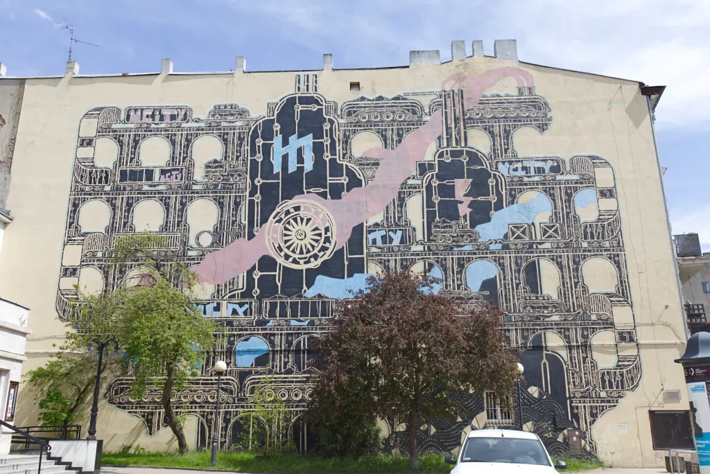 Mural na ścianie budynku